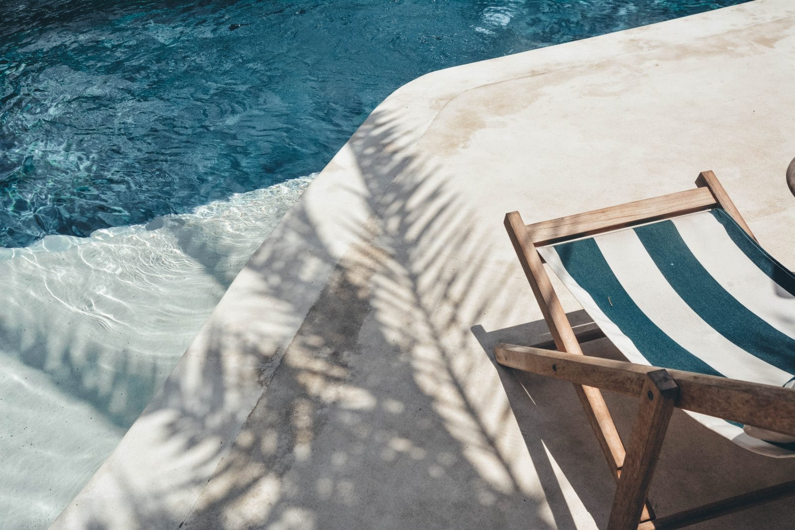 A woman by the pool